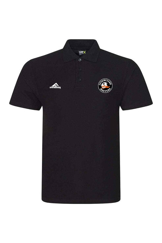 Inverclyde Masters SC Adult Unisex Cotton Polo Shirt - Black
