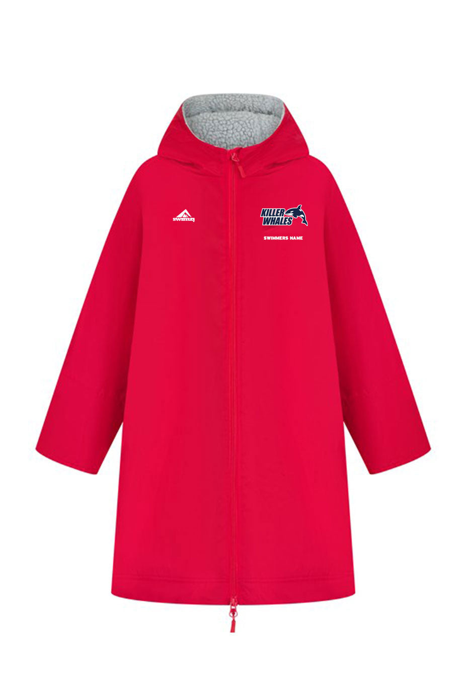 Killerwhales SC Adult Unisex Swimzi Team Robe - Red