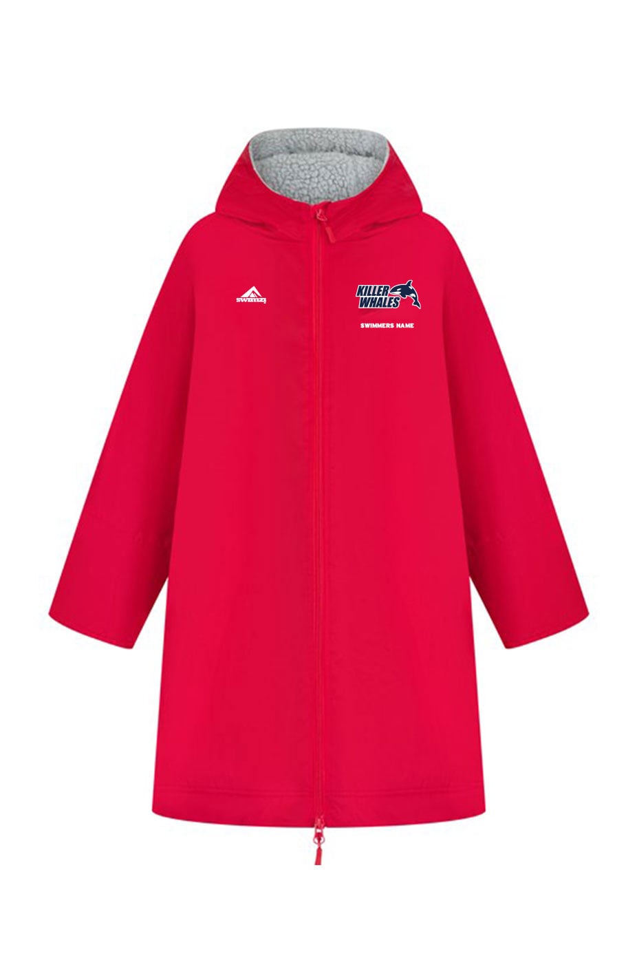 Killerwhales SC Kids Unisex Swimzi Team Robe - Red