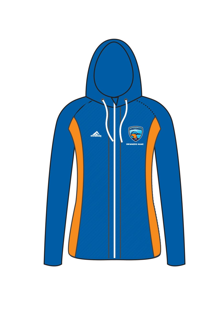 Kingfishers Scarborough SC Kids Female Zipped Performance Hoodie