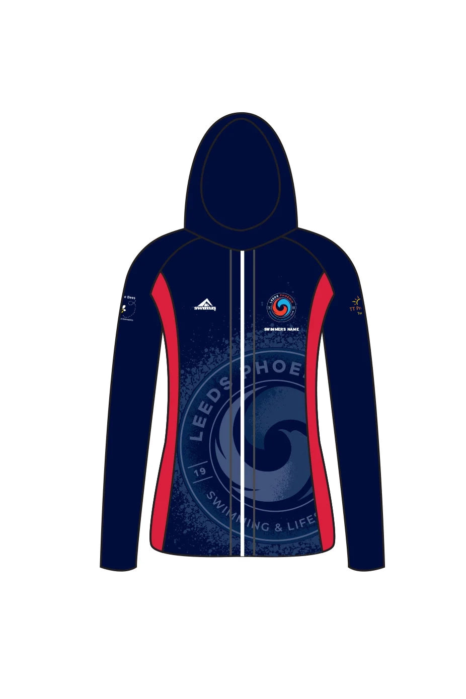 Leeds Phoenix Swimming amp Lifesaving Club Kids Female Zipped Performance Hoodie