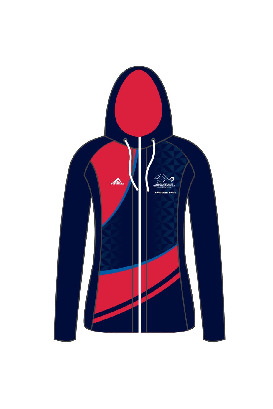 London Borough of Redbridge SC Kids Female Zipped Performance Hoodie