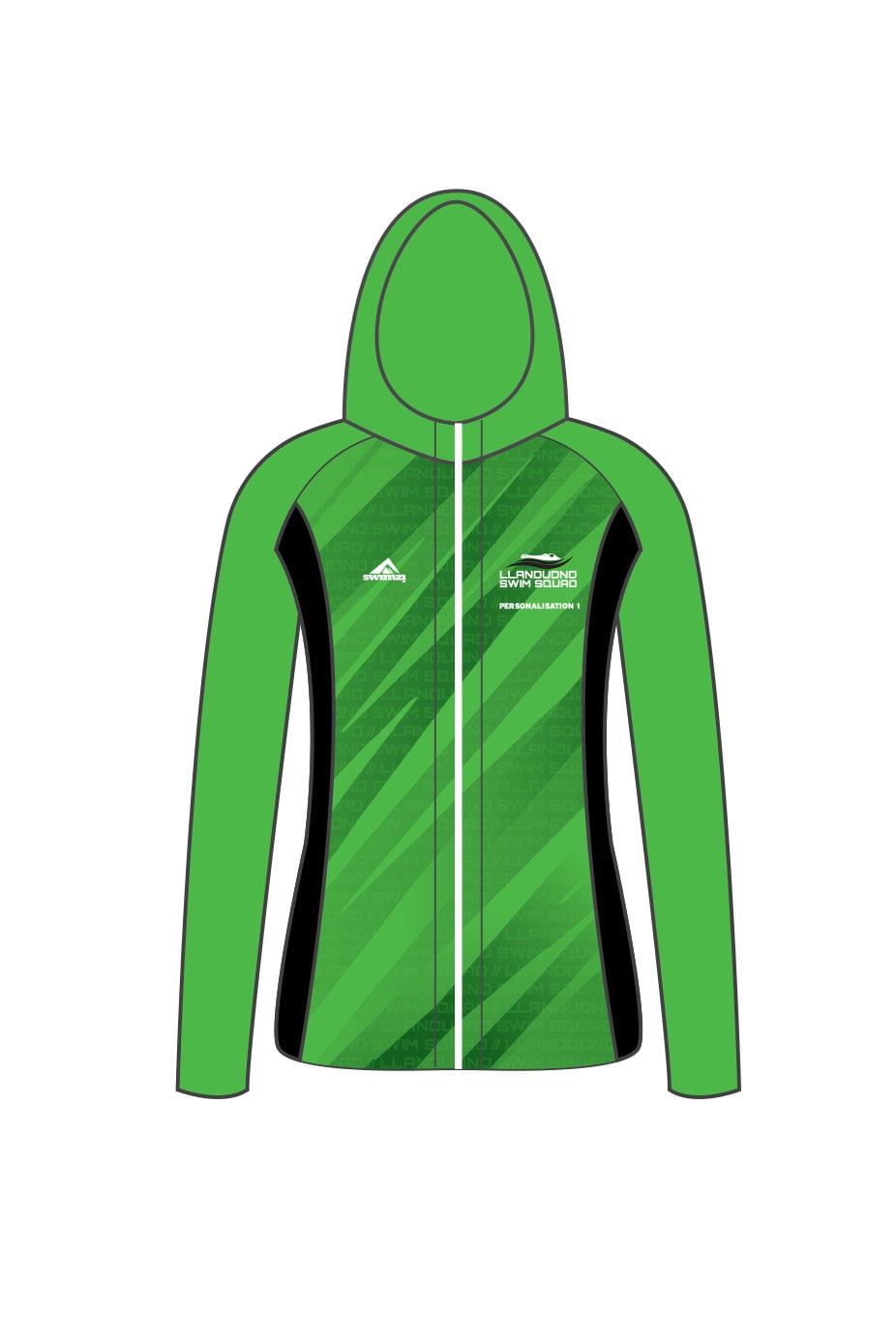 Llandudno Swim Squad Kids Female Zipped Performance Hoodie
