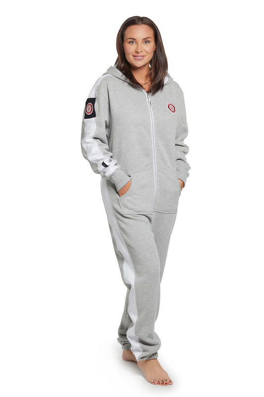 Ladies Swimzi Onesie in Blizzard Grey