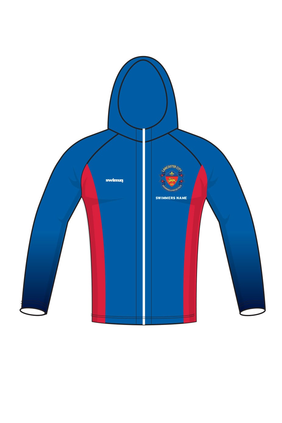 Lancaster City Swimming and Waterpolo Club Kids Unisex Water Polo Zipped Performance Hoodie