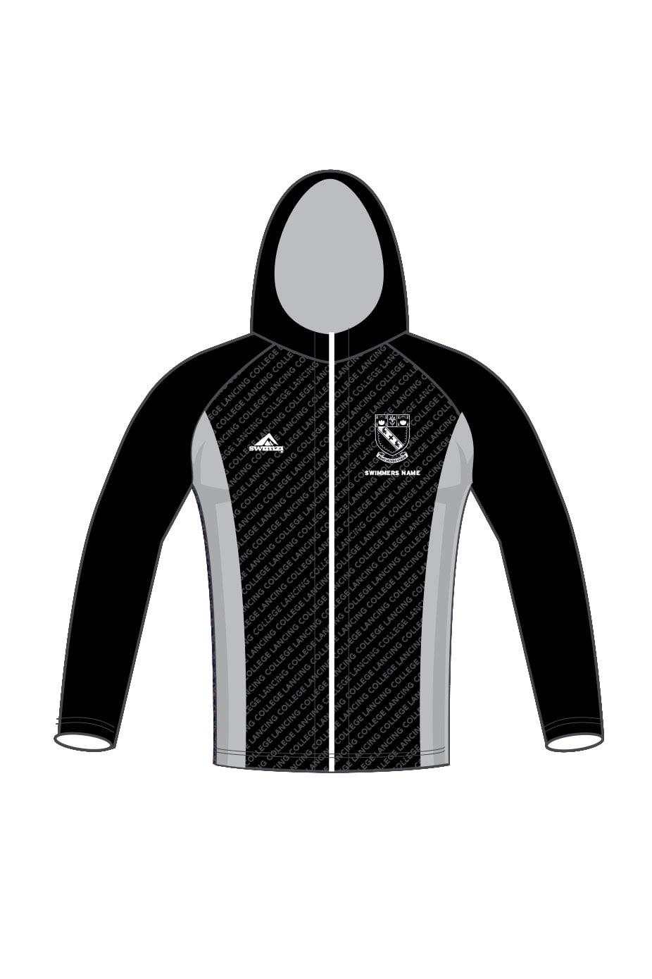 Schools Swimming Super League Kids Unisex Lancing College Zipped Performance Hoodie