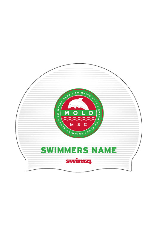 Unisex Club Swim Cap - Silicone Suede - White