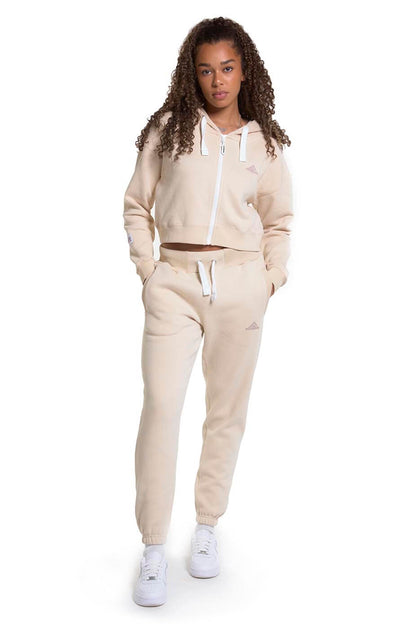 Mushroom Zipped Crop Hoodie