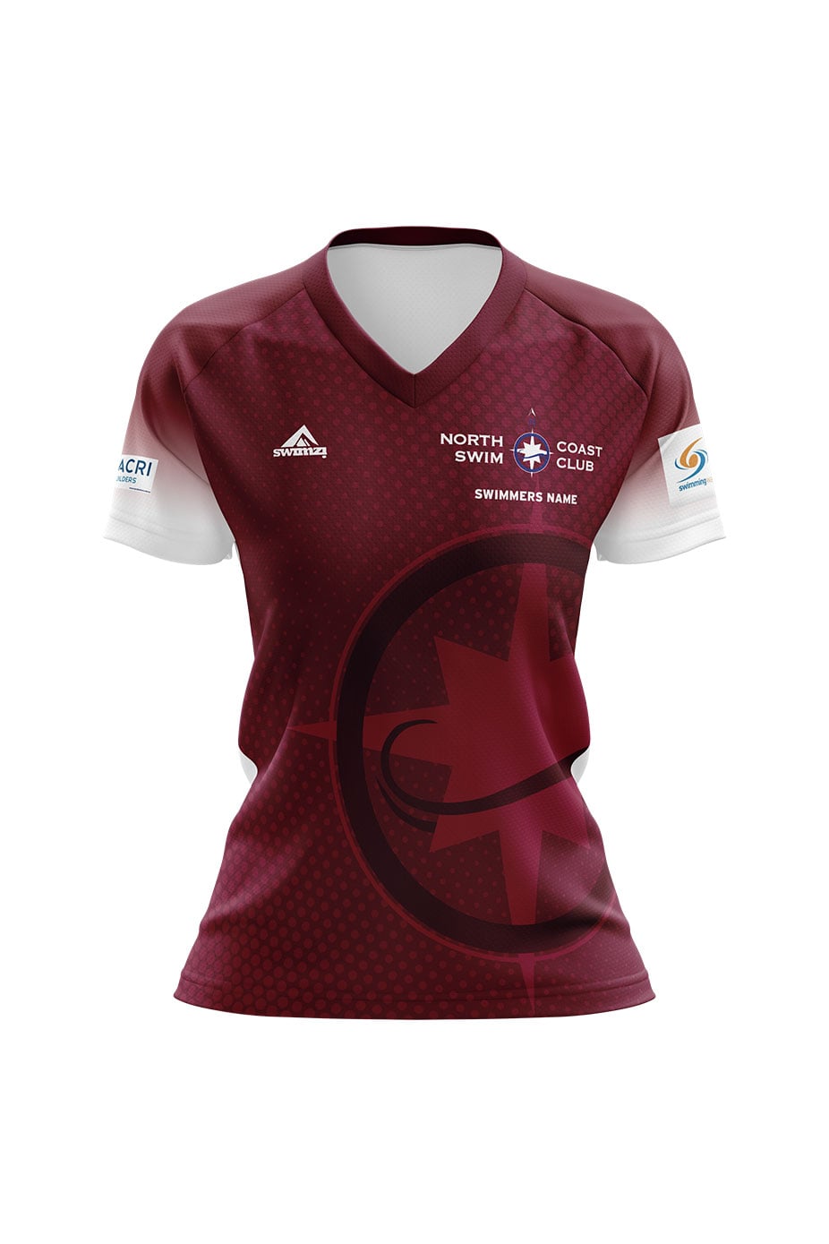North Coast Swim Club Kids Female Club Shirt - V-Neck