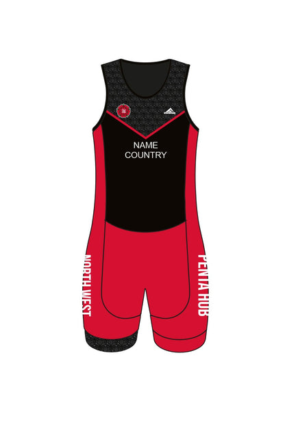North West Pentathlon Hub Kids Unisex Sleeveless Tri Suit Back Zip - Opt2