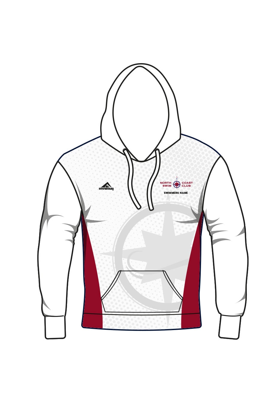 North Coast Swim Club Kids Unisex Pullover Performance Hoodie