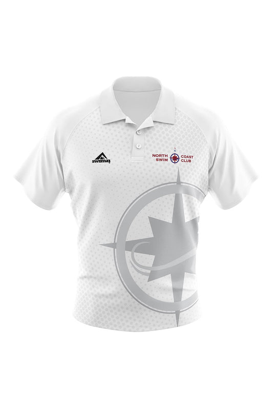 North Coast Swim Club Kids Unisex Supporters Shirt - Polo Neck - White