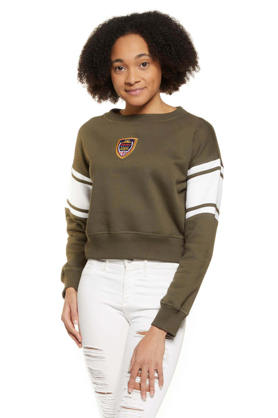 Kids Olive - Crop Jumper