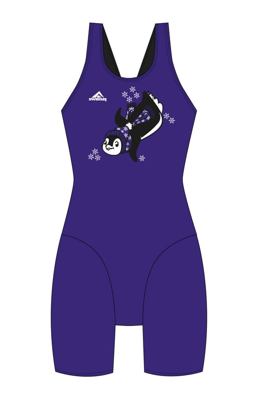 Polar Bear Challenge Adult Female Penguin Knee Suit - Purple