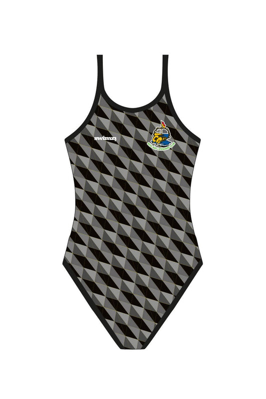 Rest Bay Lifeguards SC Adult Female Thinstrap Swimsuit - Black