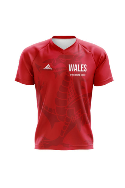 RLSS Wales Lifesaving Team Kids Unisex Club Shirt - V-Neck