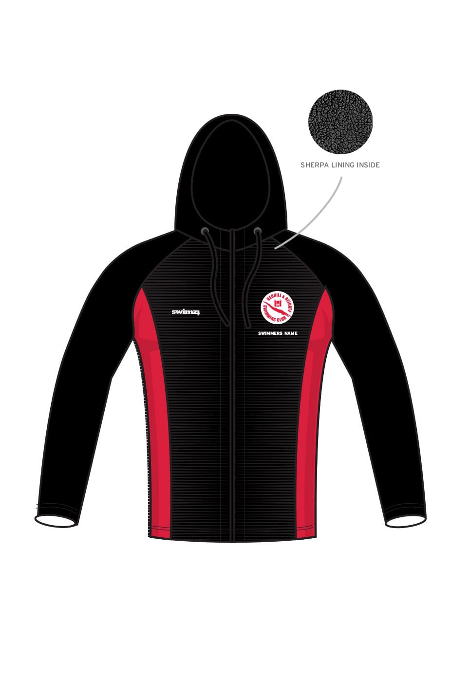 Redhill amp Reigate SC Kids Unisex Winter Zipped Performance Hoodie