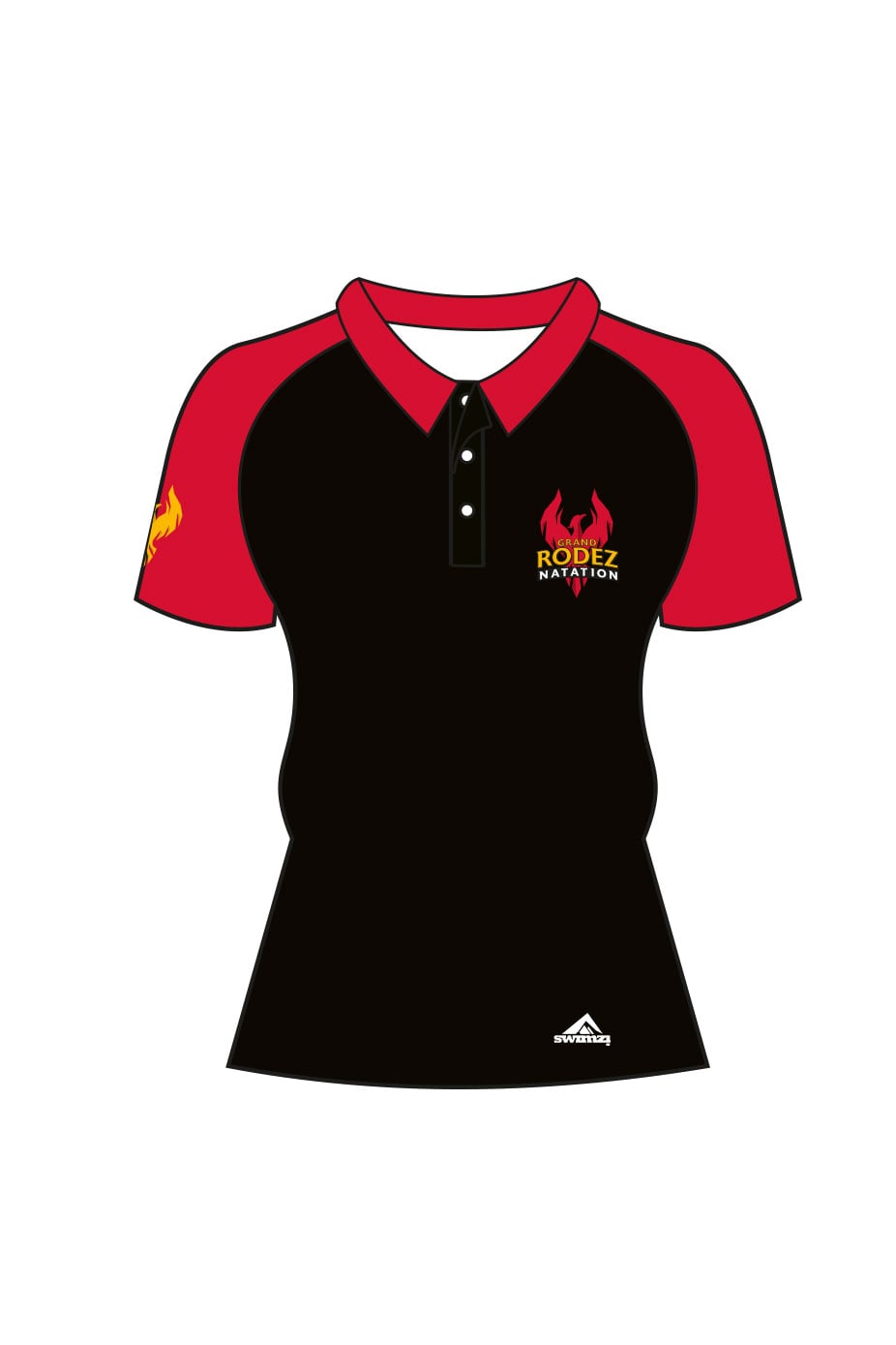 Rodez Natation Kids Female Club Shirt - Polo Neck
