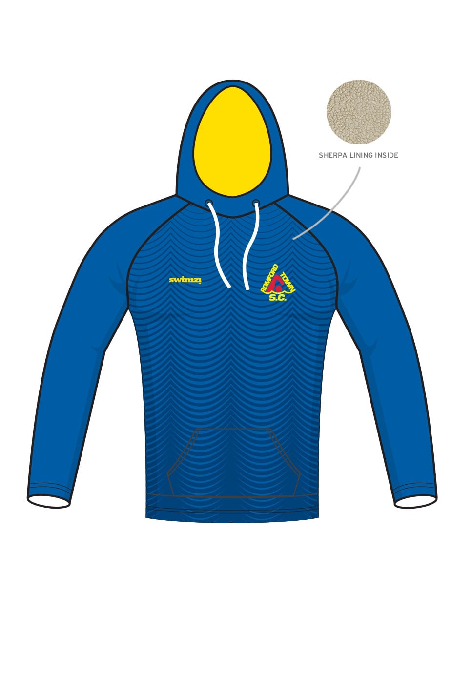 Romford Town SC Kids Unisex Winter Pullover Performance Hoodie