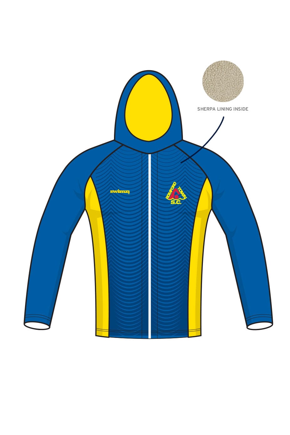 Romford Town SC Kids Unisex Winter Zipped Performance Hoodie