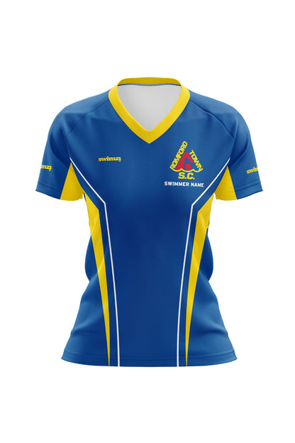 Romford Town SC Kids Female Polyester Club Shirt - V-Neck