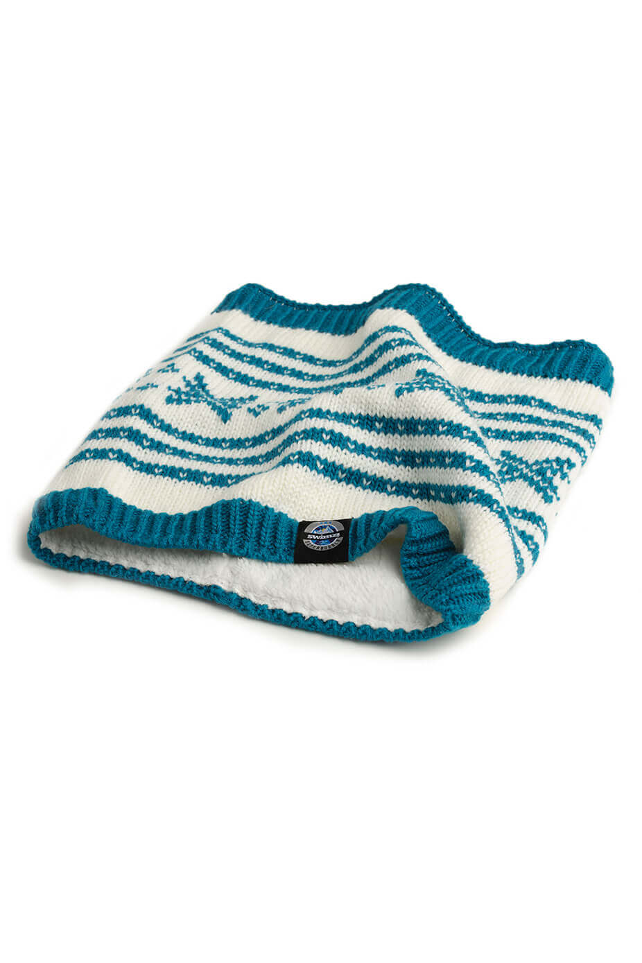Teal Snowflake Nordic Knit Design - Neck Warmer