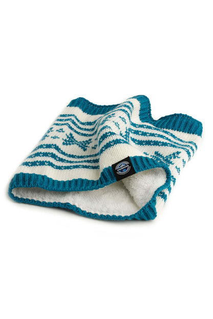 Teal Snowflake Nordic Knit Design - Neck Warmer