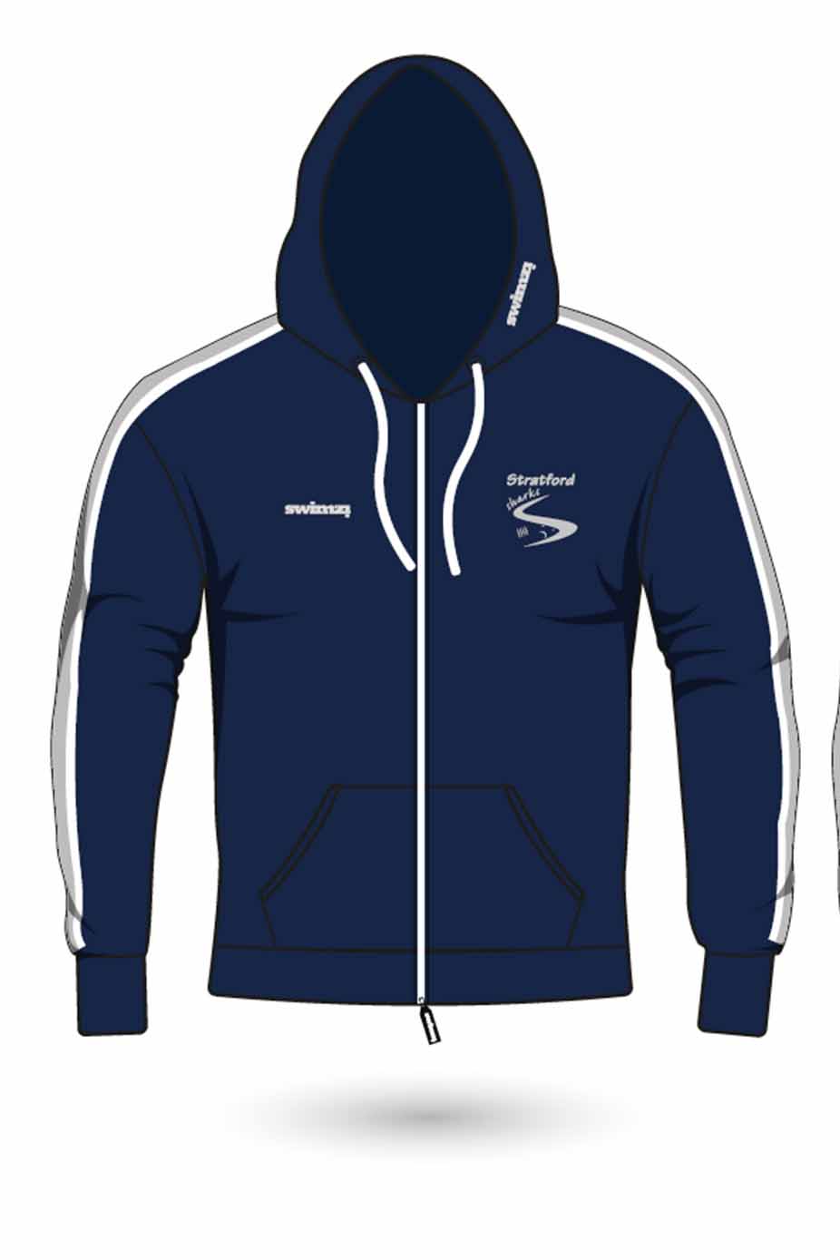 TEAMWEAR OUTLET SHOP! Kids Stratford Unisex Sharks Sweat Zipped Hoodie