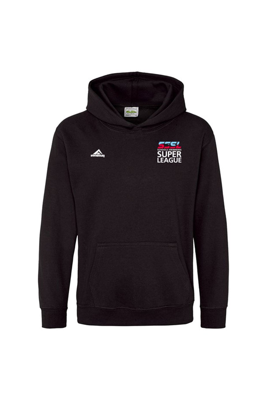 Schools Swimming Super League Kids Unisex SSSL Cotton Pullover Hoodie - Black