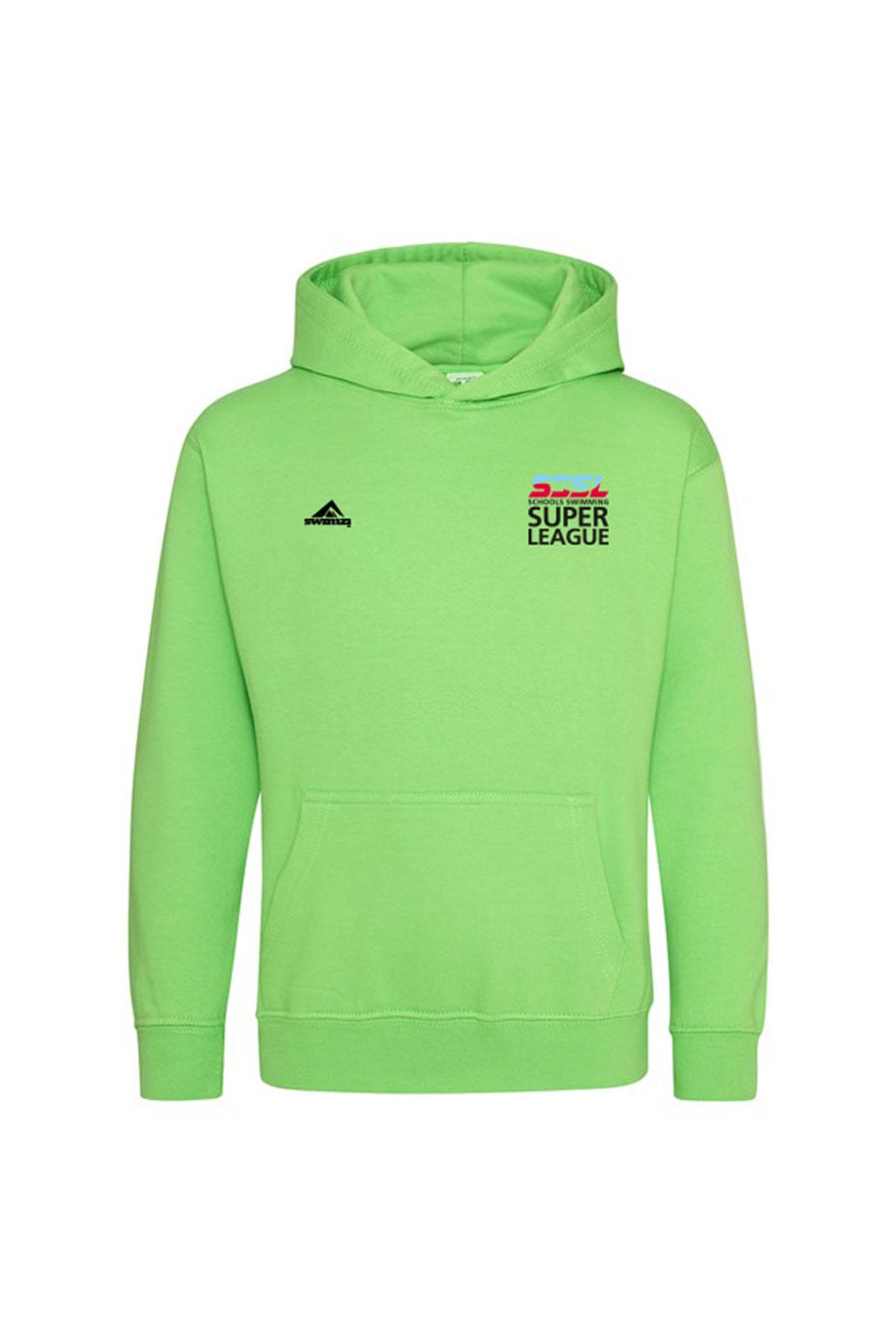 Schools Swimming Super League Kids Unisex SSSL Cotton Pullover Hoodie - Green