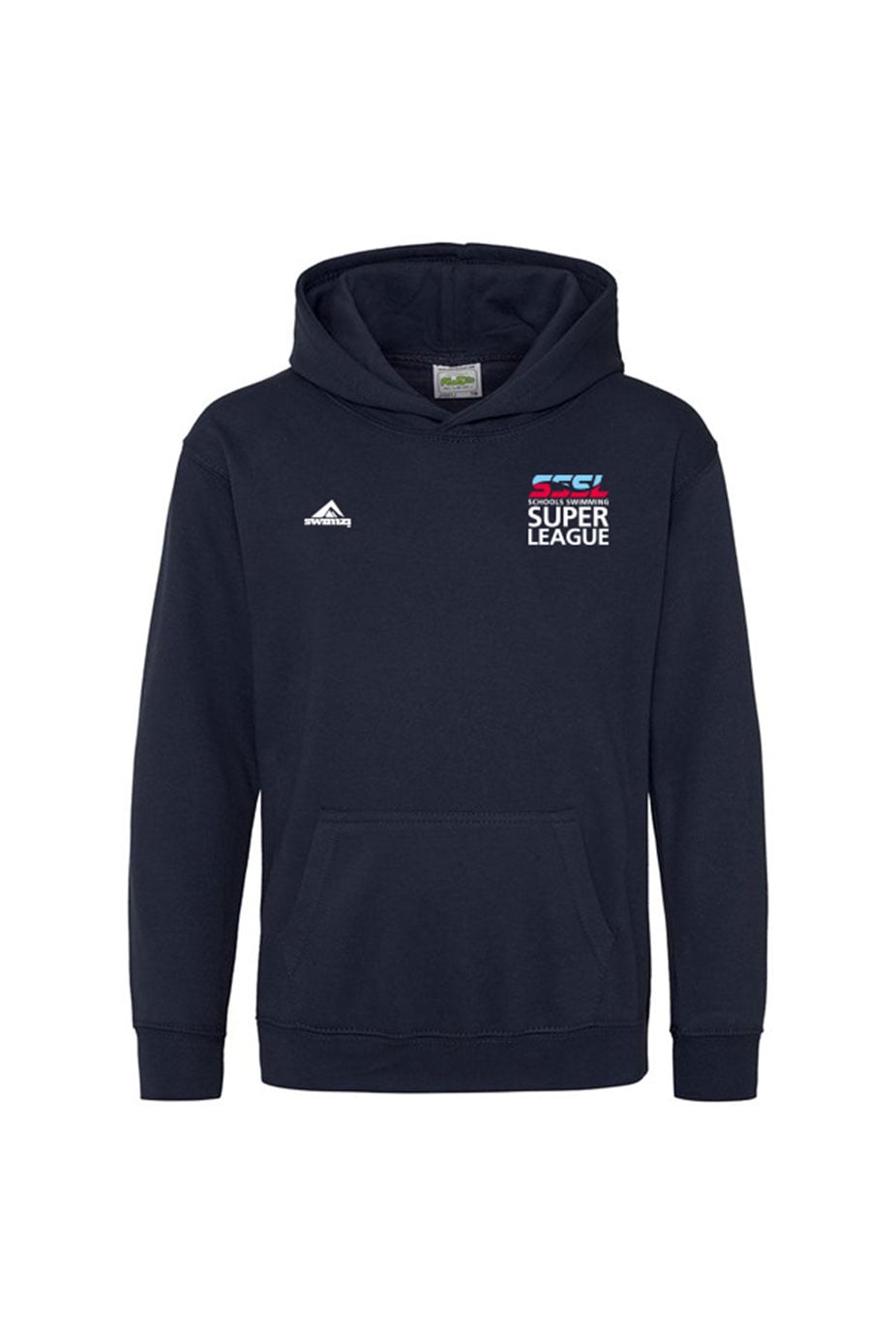 Schools Swimming Super League Kids Unisex SSSL Cotton Pullover Hoodie - Navy