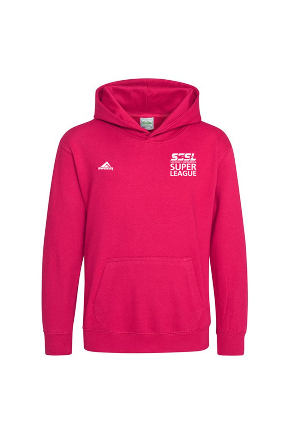 Schools Swimming Super League Kids Unisex SSSL Cotton Pullover Hoodie - Pink