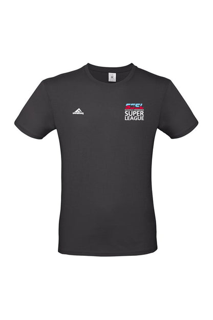 Schools Swimming Super League Kids Unisex SSSL Cotton Shirt - Crew Neck - Black
