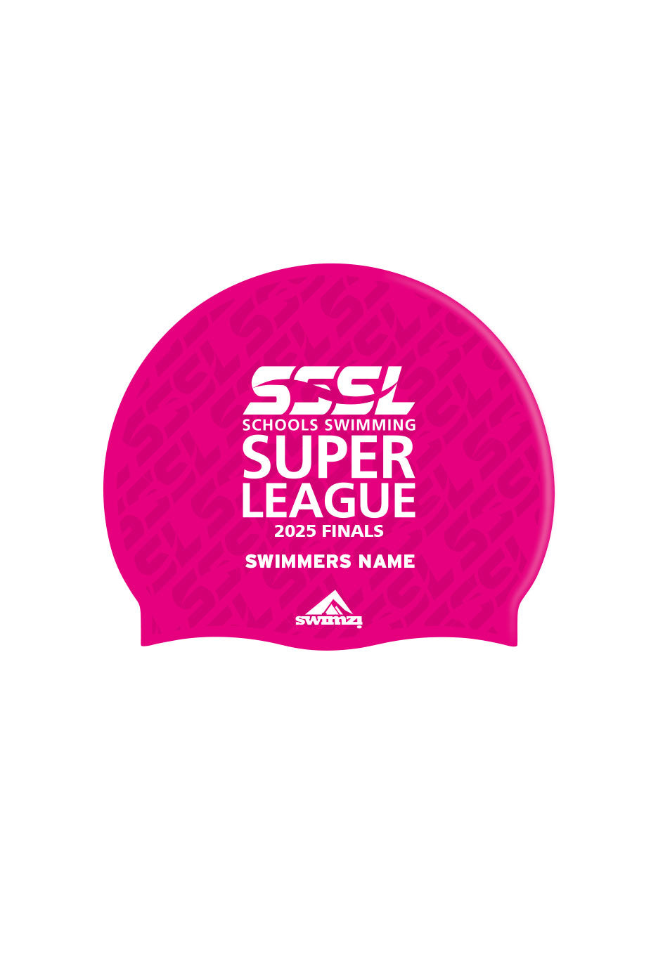 Schools Swimming Super League Unisex SSSL Finals Swim Cap - Silicone Suede - Pink