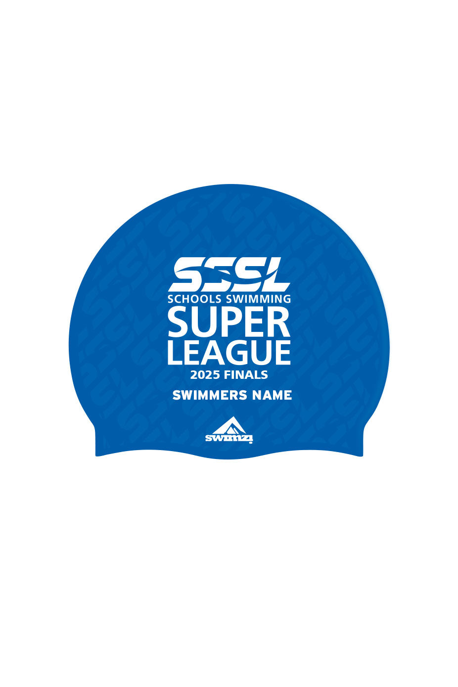Schools Swimming Super League Unisex SSSL Finals Swim Cap - Silicone Suede - Royal Blue