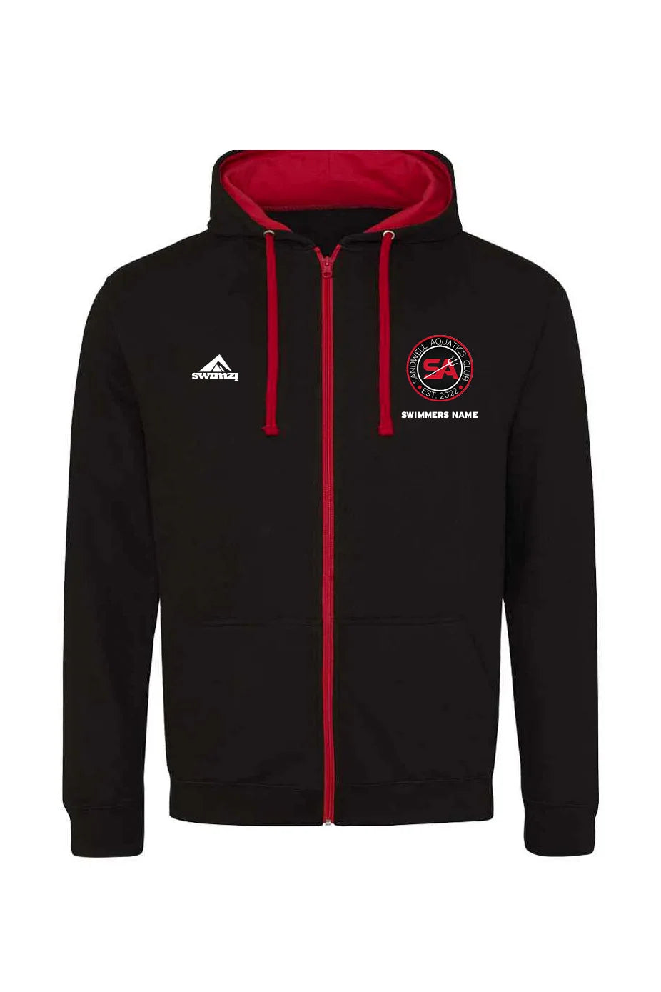 Sandwell Aquatics Club Kids Unisex Cotton Zipped Hoodie