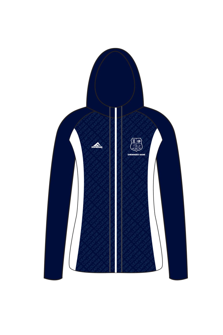 Schools Swimming Super League Kids Female Seaford College Zipped Performance Hoodie