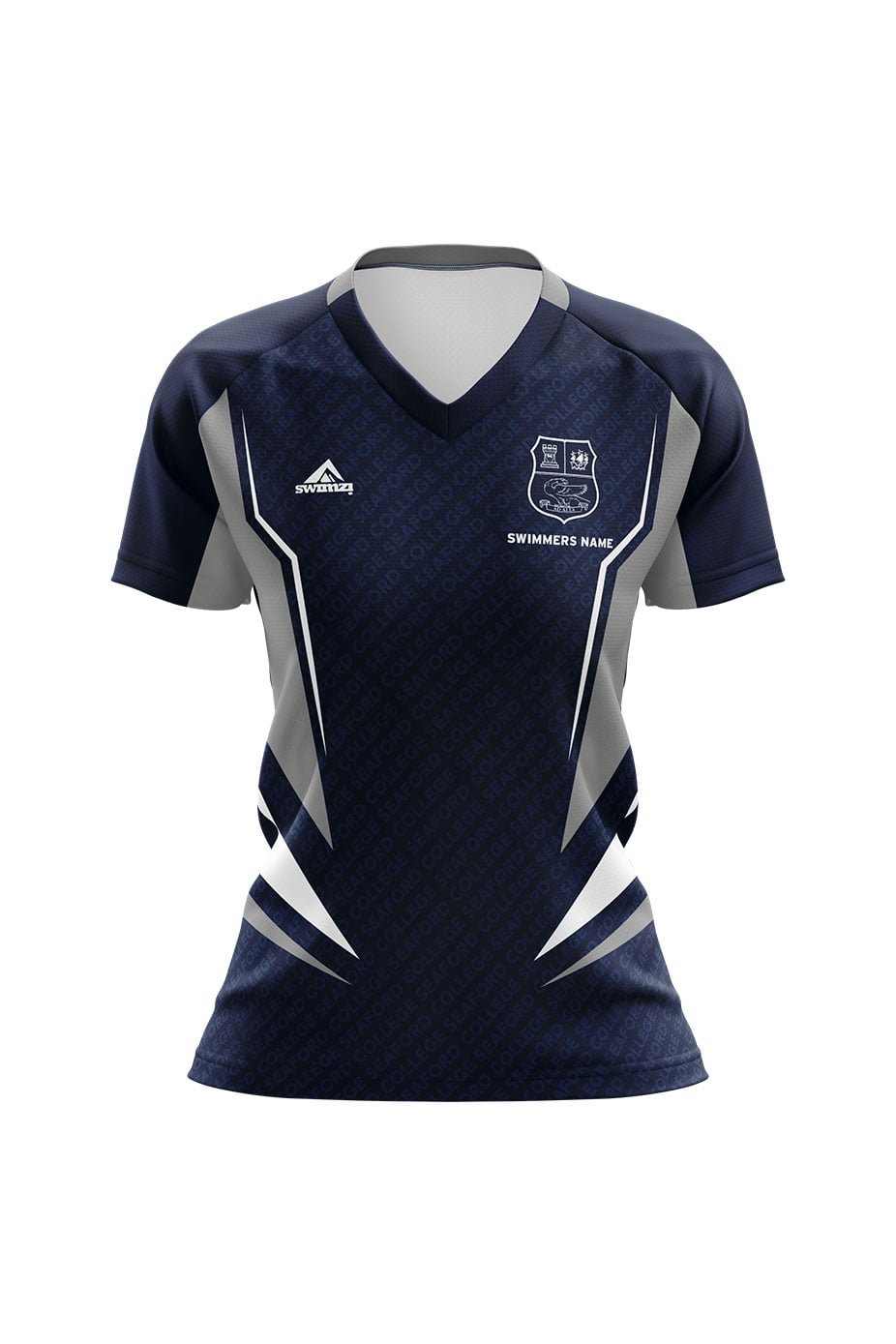 Schools Swimming Super League Kids Female Seaford College Club Shirt - V-Neck