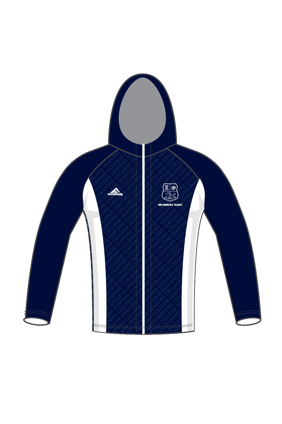 Schools Swimming Super League Kids Unisex Seaford College Zipped Performance Hoodie