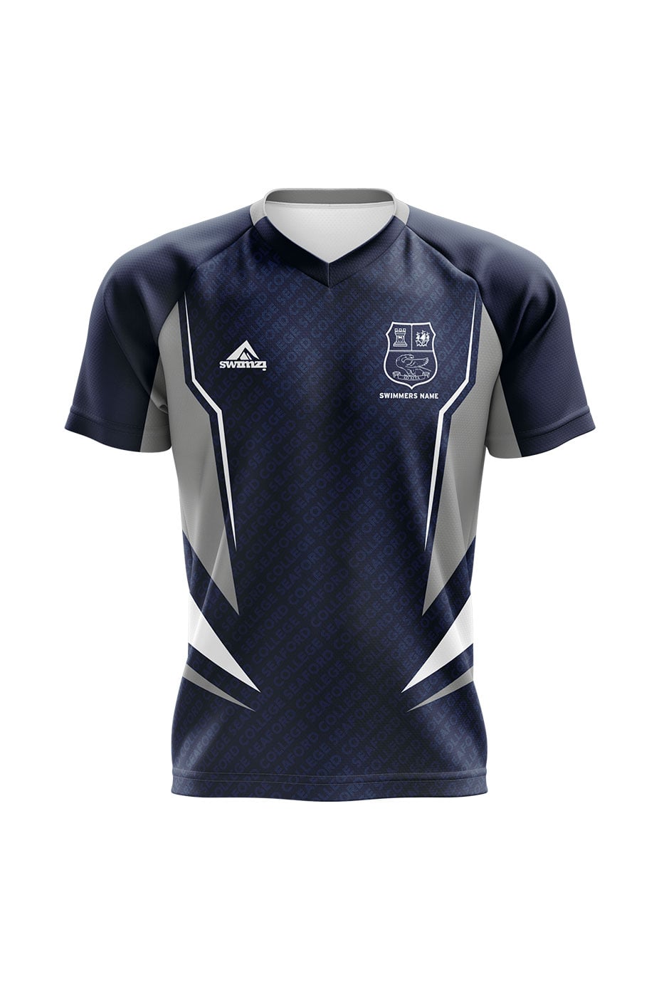 Schools Swimming Super League Kids Unisex Seaford College Club Shirt - V-Neck