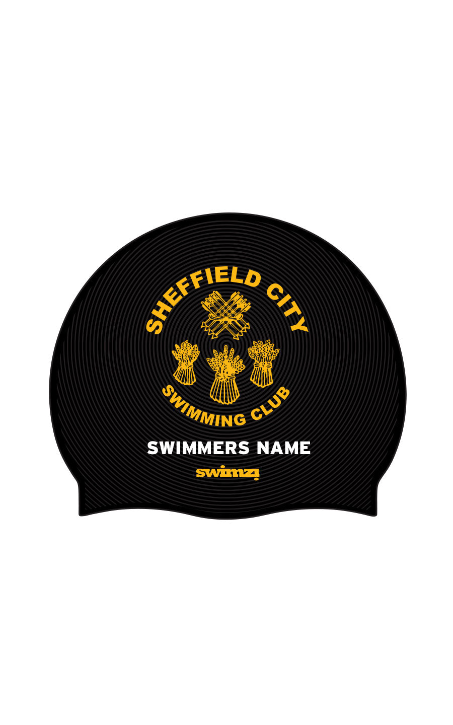 Sheffield City SC Unisex Club Swim Cap  - Silicone Suede