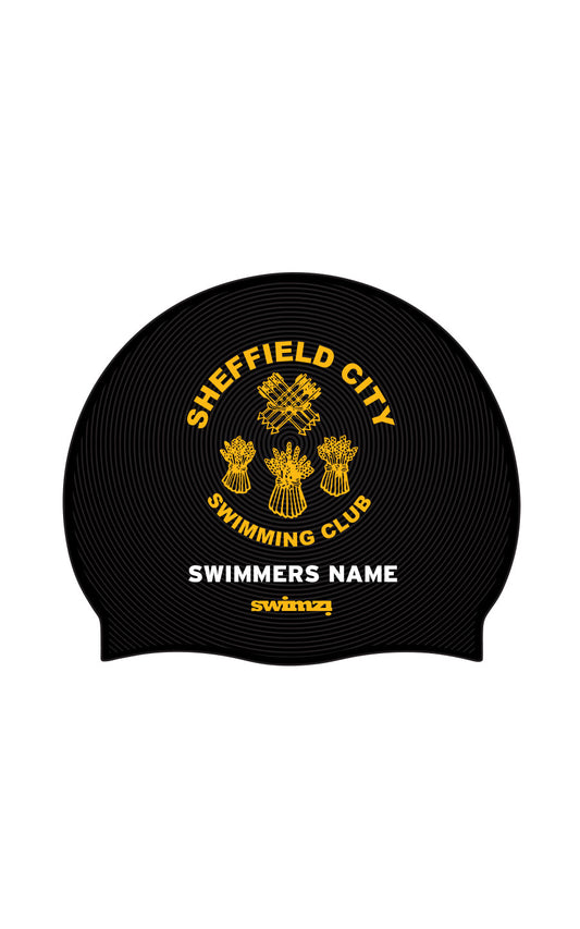 Sheffield City SC Unisex Club Swim Cap  - Silicone Suede