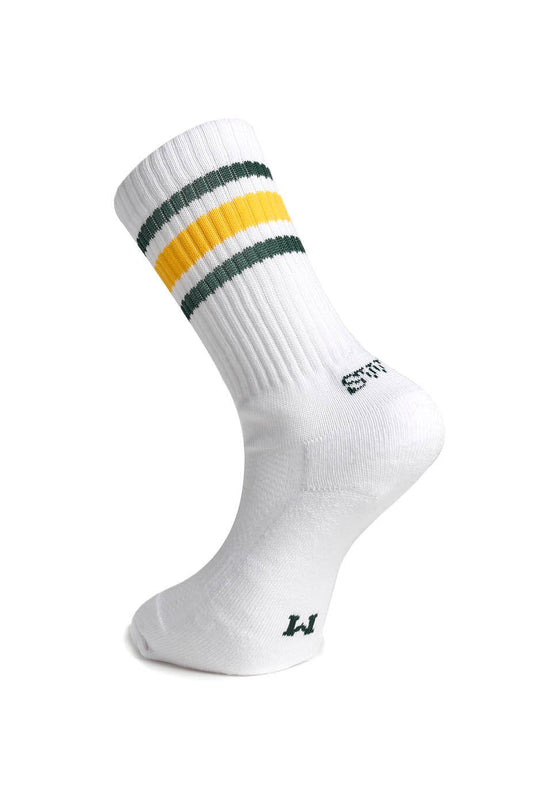 Dark Green and Amber - Slider Socks