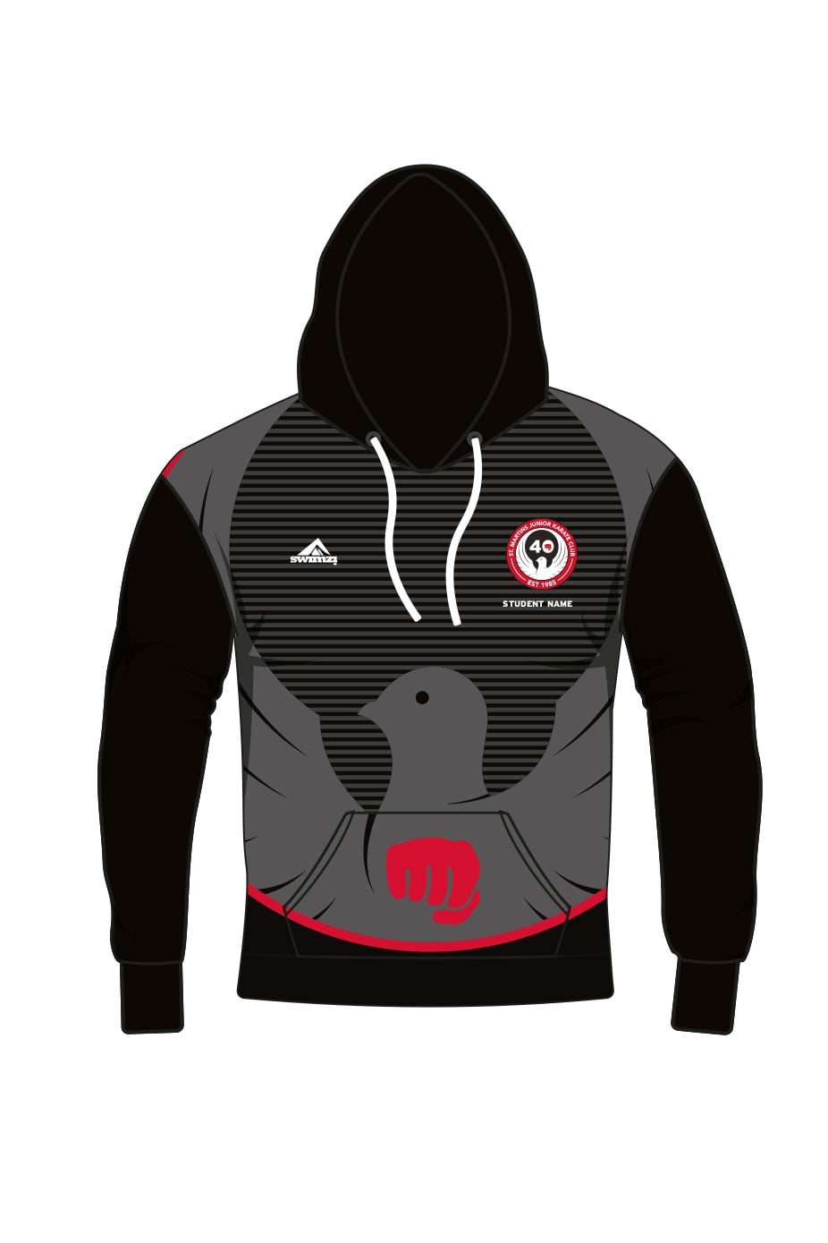 St Martins Karate Club Kids Unisex Pullover Performance Hoodie