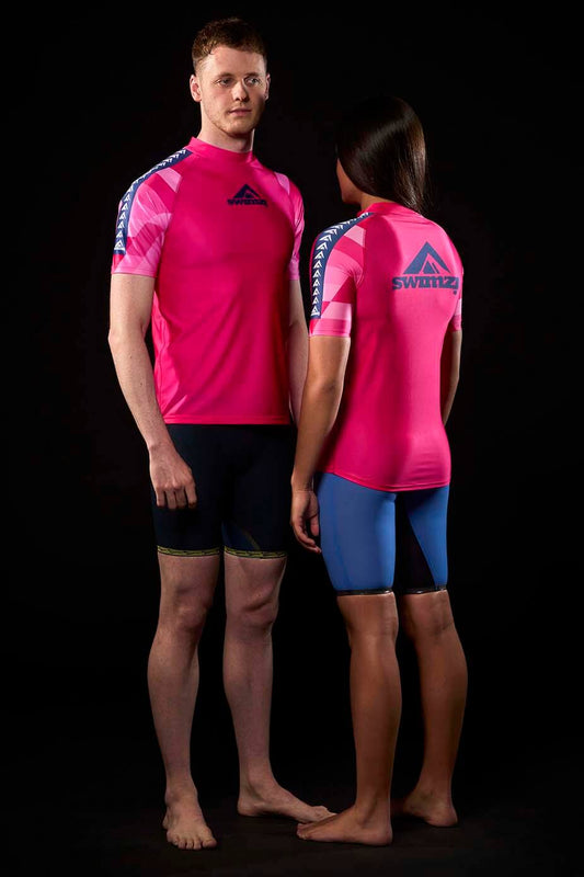 Kids Swimzi Paddle Rash Vest - Pink