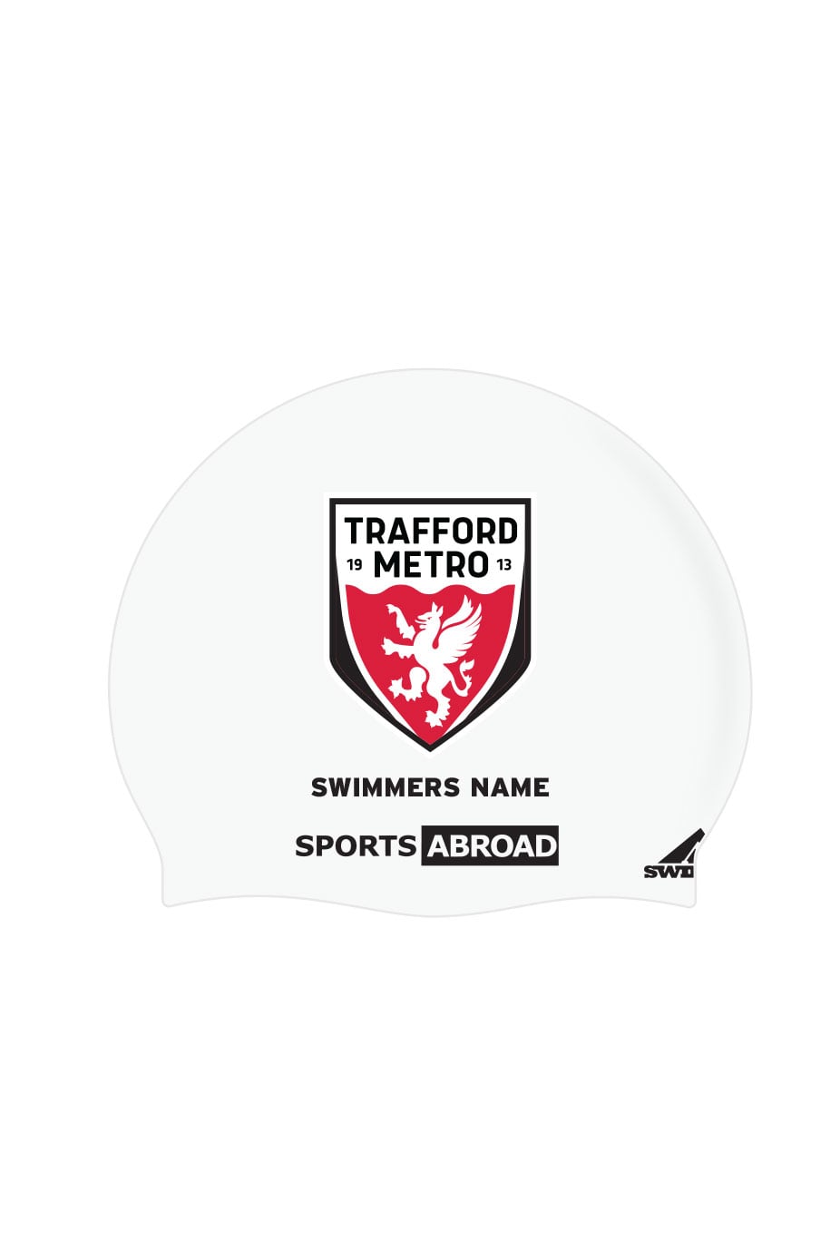 Trafford Metro Children's Club Swim Cap - Silicone - White