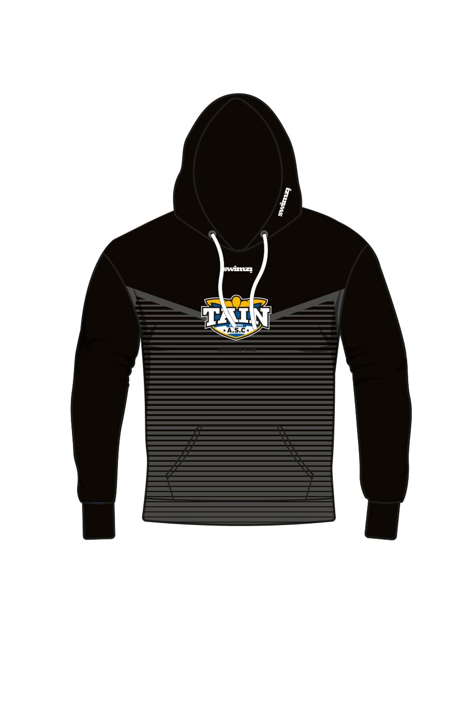 Tain SC Kids Unisex Pullover Performance Hoodie - Black