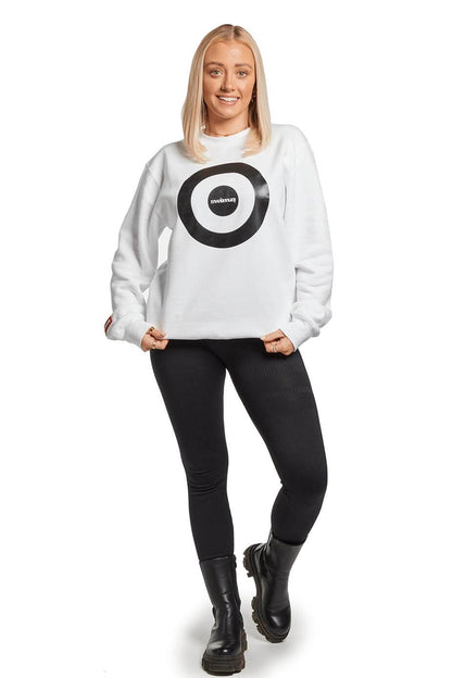 Target Sweatshirt, White - Unisex