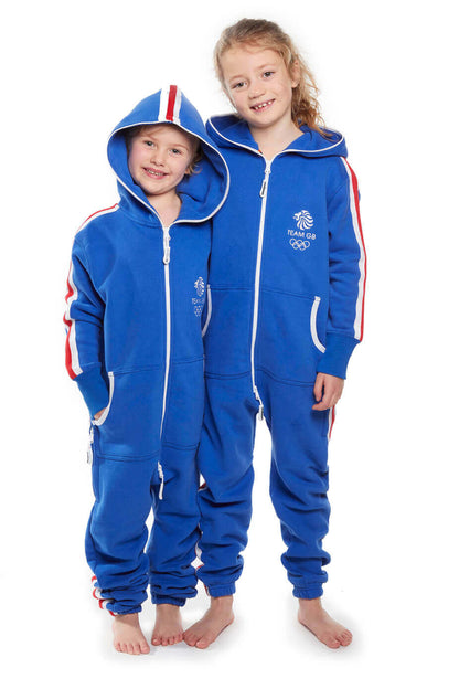 Kids Official TEAM GB Merchandise Royal Blue Onesie