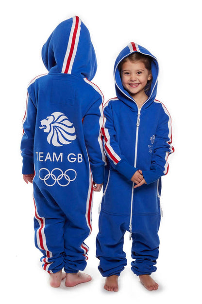 Kids Official TEAM GB Merchandise Royal Blue Onesie